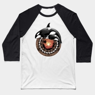 Orca Killer Whales Baseball T-Shirt